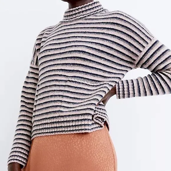 🅽🅴🆆 𝓜𝓪𝓭𝓮𝔀𝓮𝓵𝓵 merino wool fair trade pocket stripe sweater, XXS