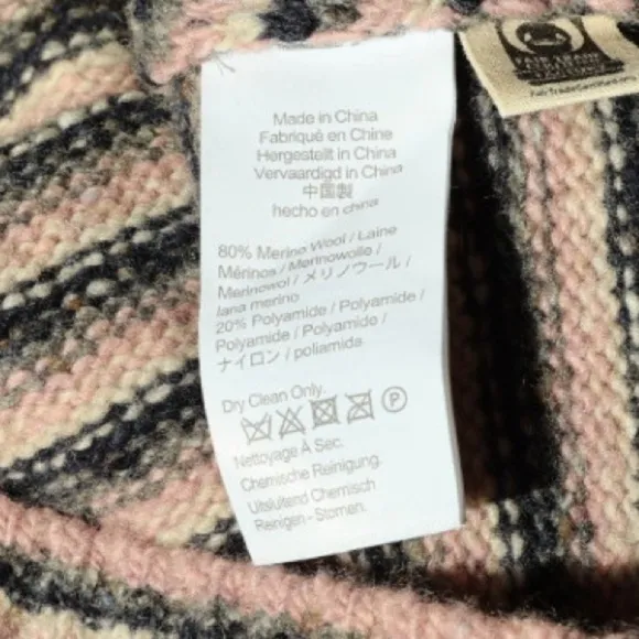 🅽🅴🆆 𝓜𝓪𝓭𝓮𝔀𝓮𝓵𝓵 merino wool fair trade pocket stripe sweater, XXS