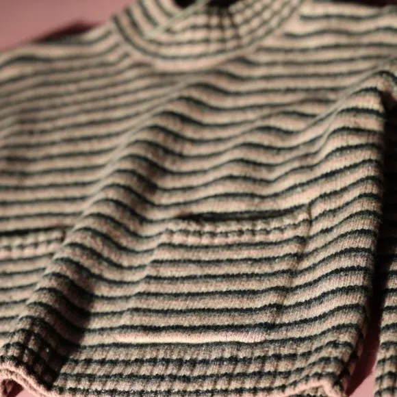 🅽🅴🆆 𝓜𝓪𝓭𝓮𝔀𝓮𝓵𝓵 merino wool fair trade pocket stripe sweater, XXS