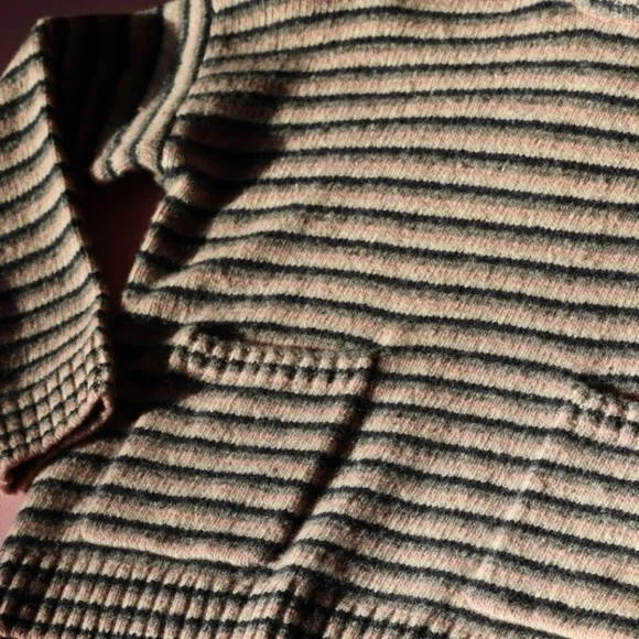 🅽🅴🆆 𝓜𝓪𝓭𝓮𝔀𝓮𝓵𝓵 merino wool fair trade pocket stripe sweater, XXS