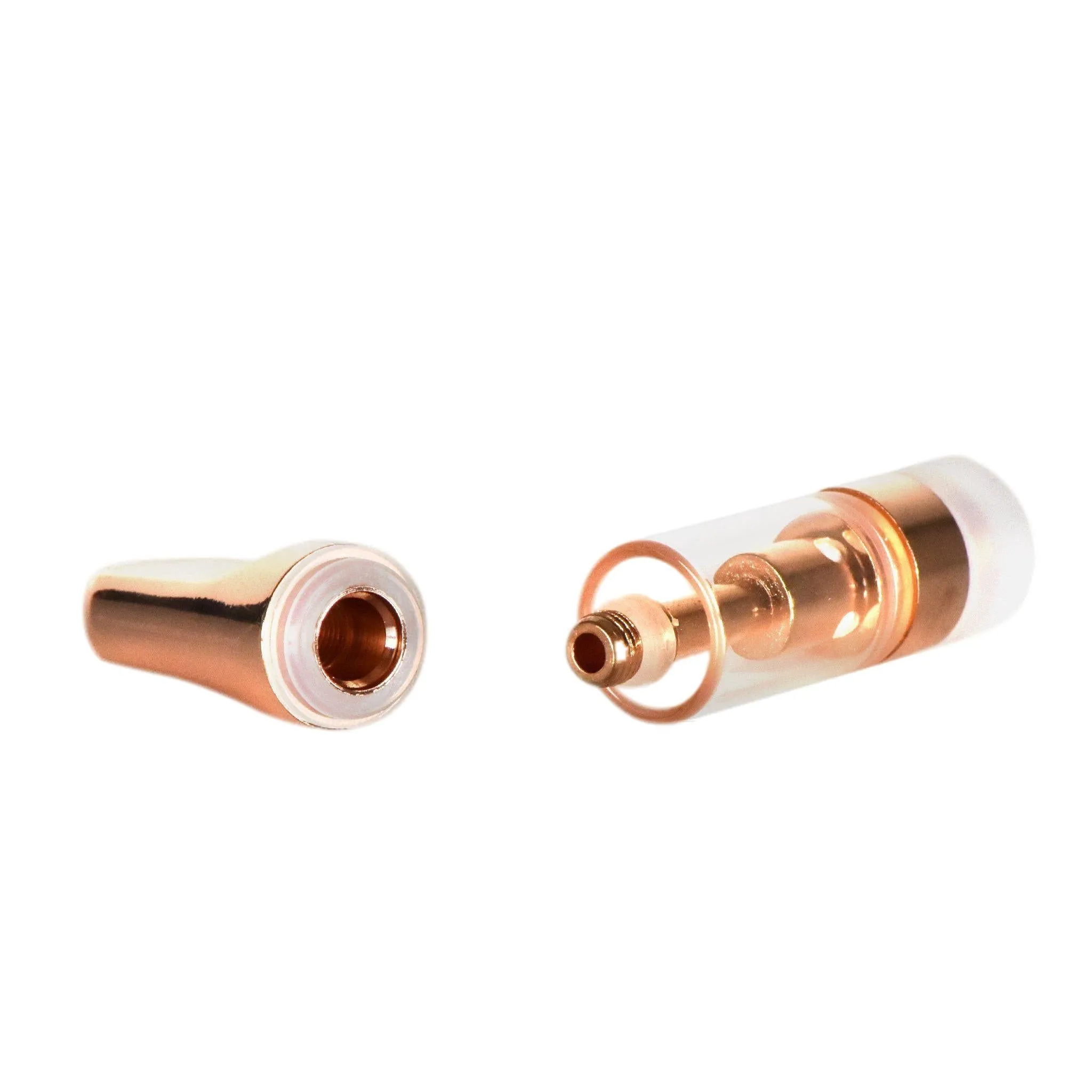 0.5mL 510 Screw Top Rose Gold Tip Vape Cartridge