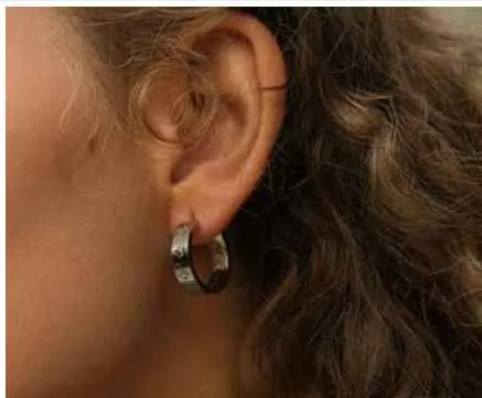 1046-0194 Earring - Steel Cut Star*