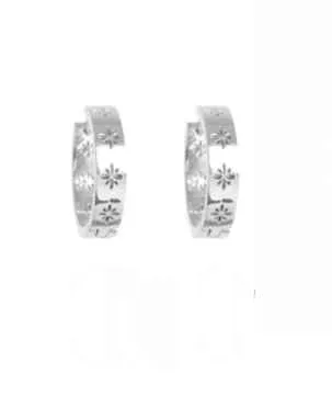 1046-0194 Earring - Steel Cut Star*