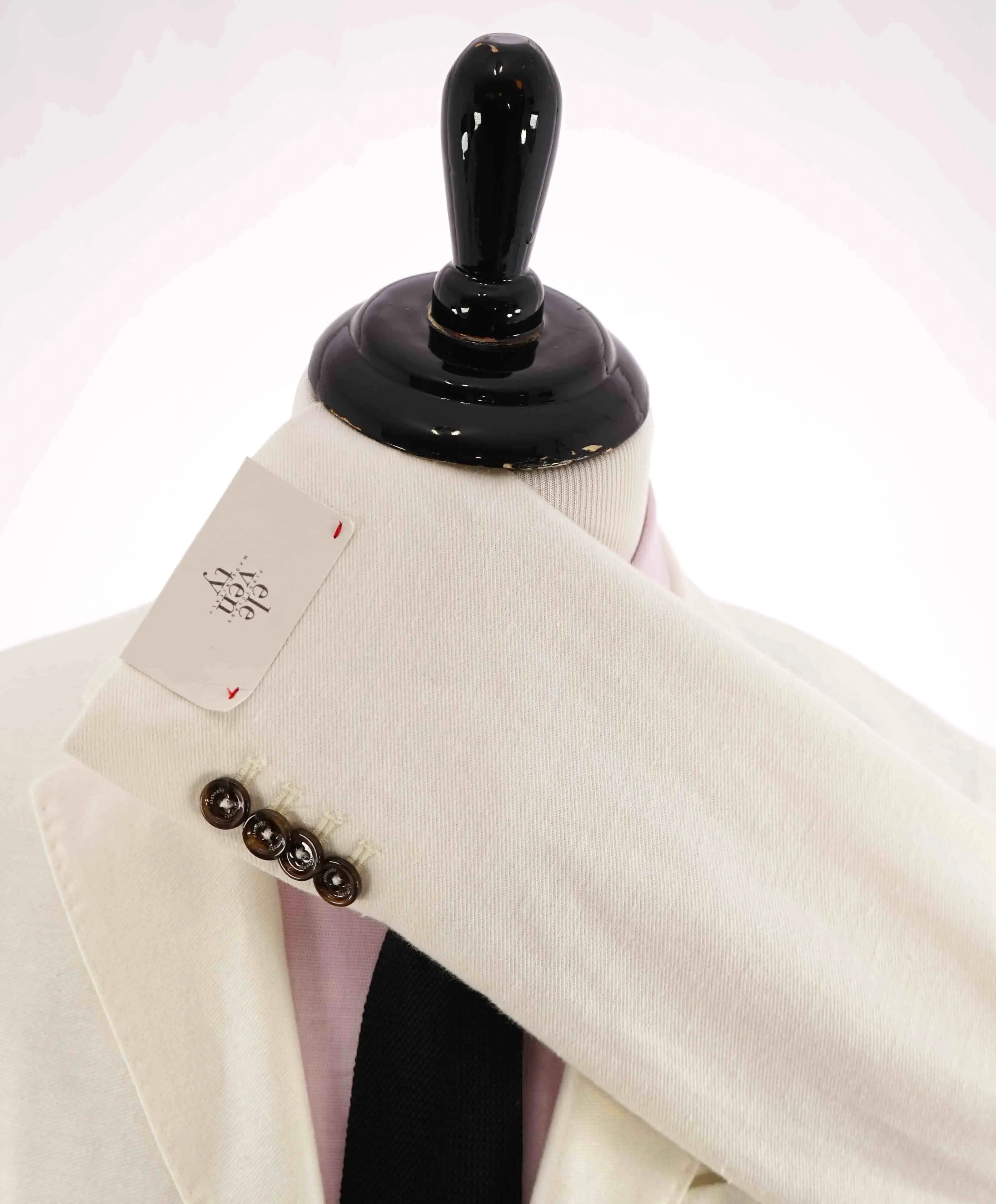 $1,095 ELEVENTY - LINEN/COTTON Patch Pocket White Pique Blazer - 44 (54 EU)