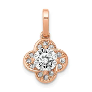 10K Rose Gold Tiara Collection C.Z Pendant