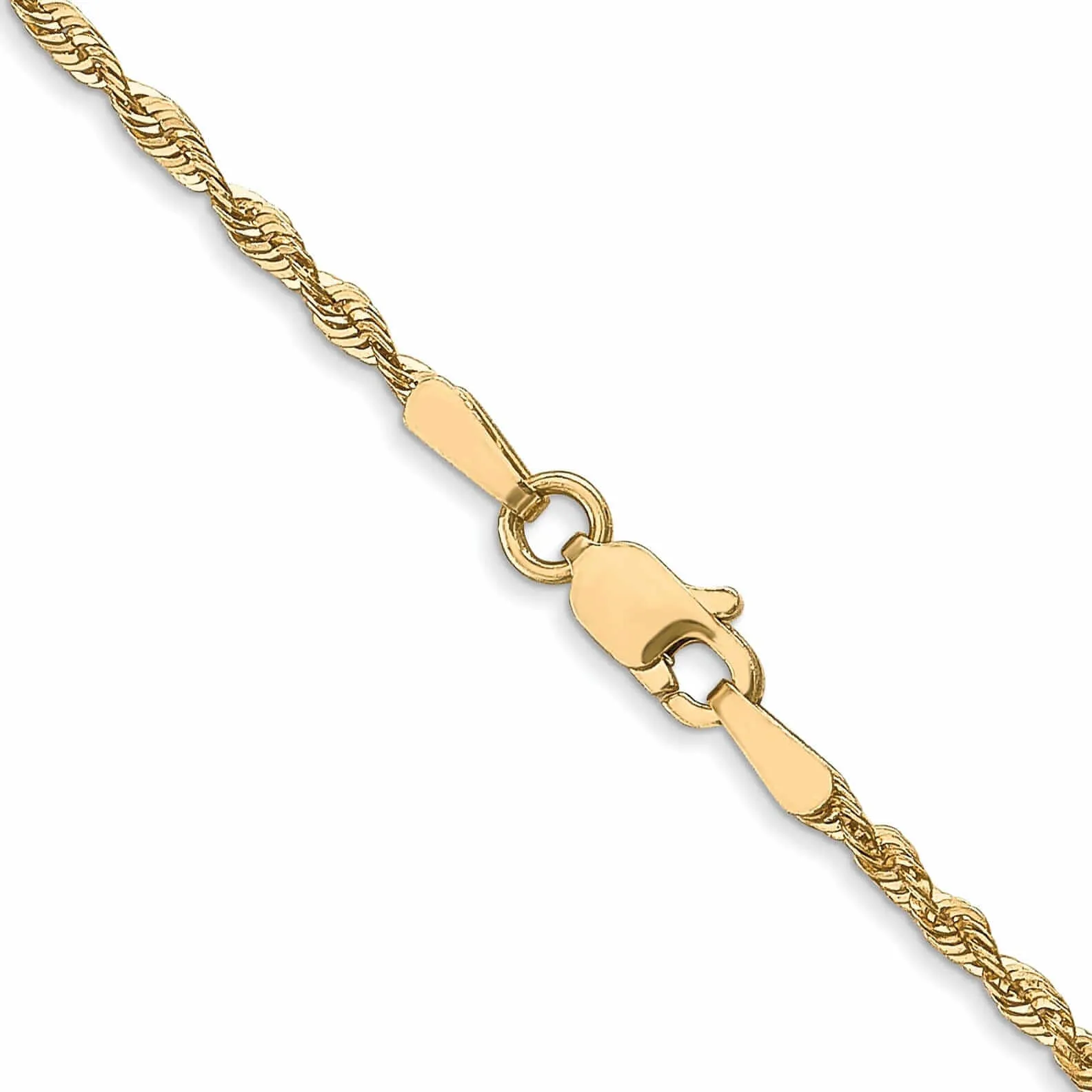 10k Yellow Gold 1.8mm D.C Lightweight Rop