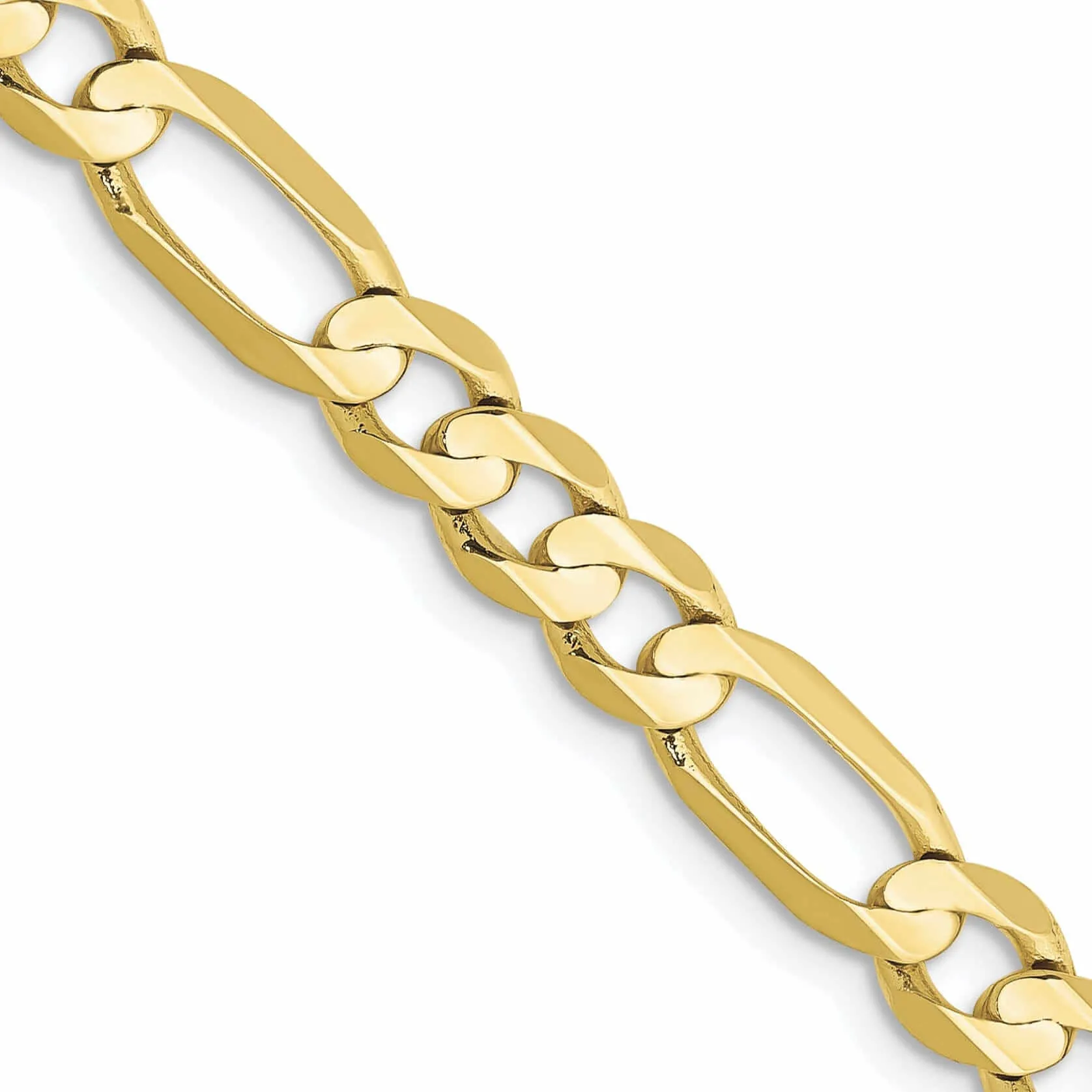 10k Yellow Gold Light Figaro Chain 5.25MM