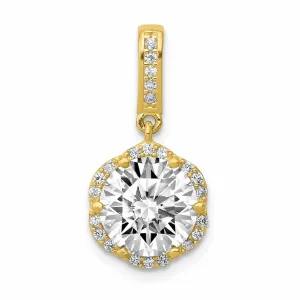 10K Yellow Gold Tiara Collection C.Z Pendant