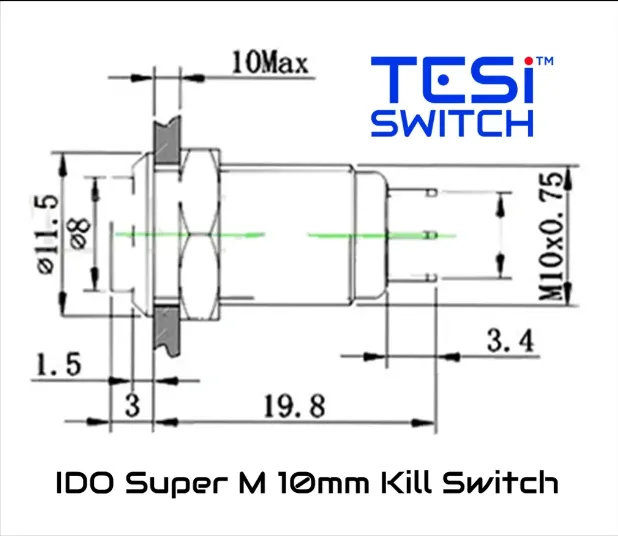 10mm Momentary Kill Switch