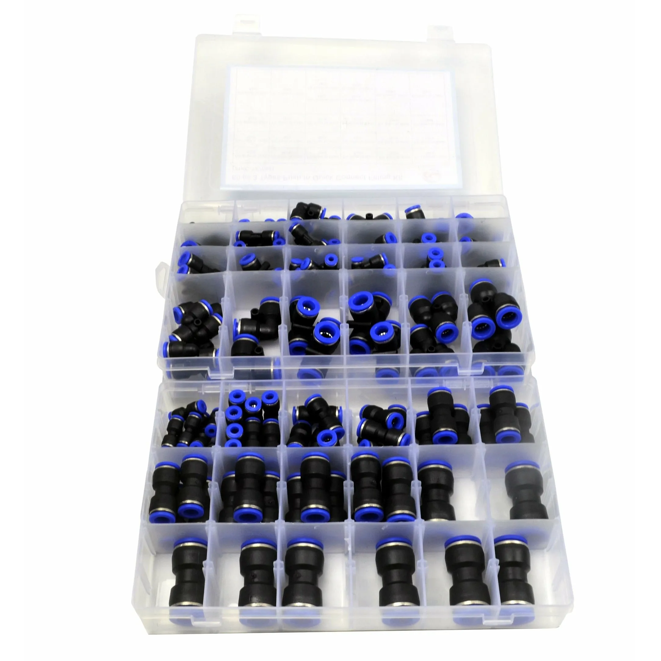 118pc Pneumatic Push in Air Line Hose Joiner Grab Kits Assortmentt