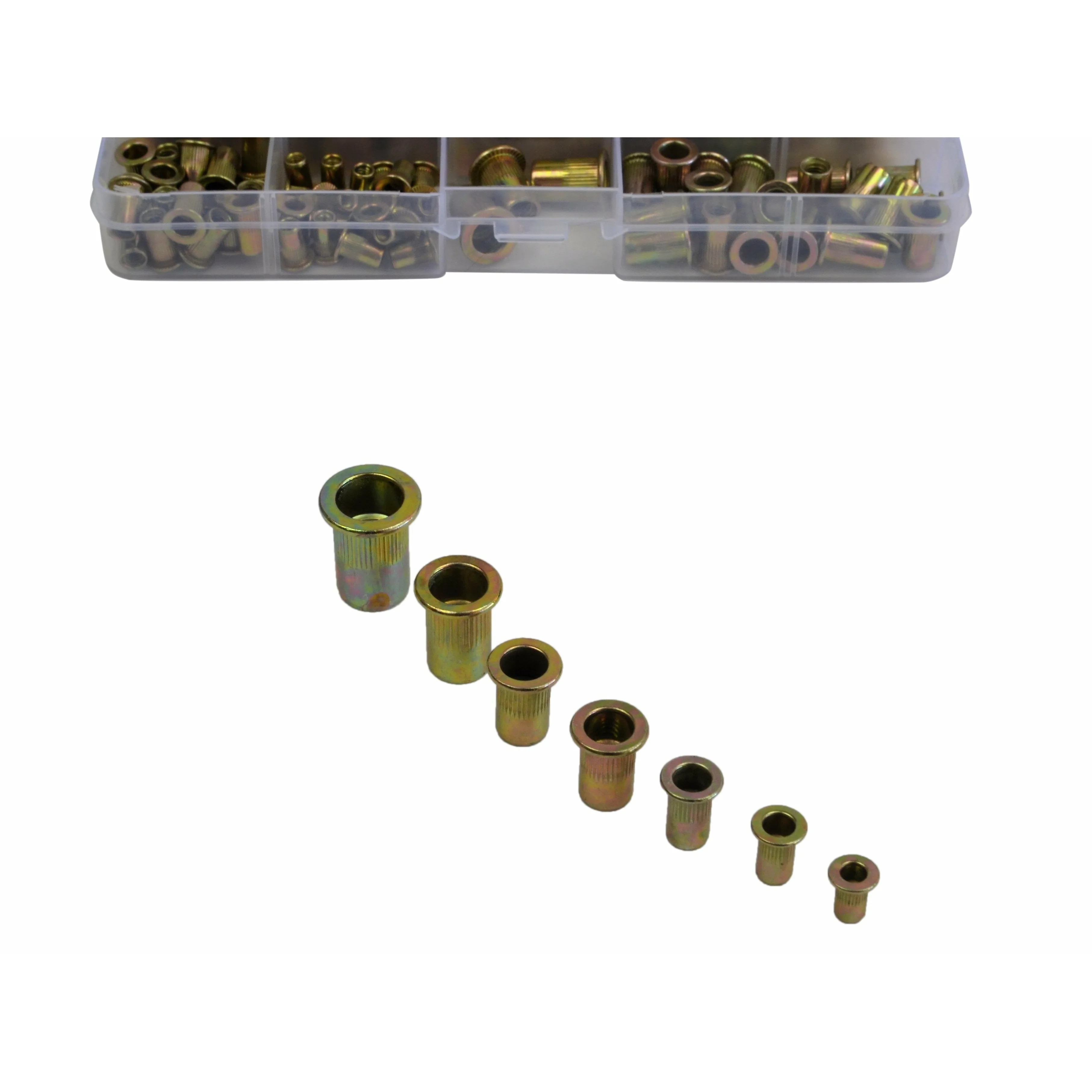 120pc Imperial Steel and 120pc Metric Steel Nutserts  Grab Kit