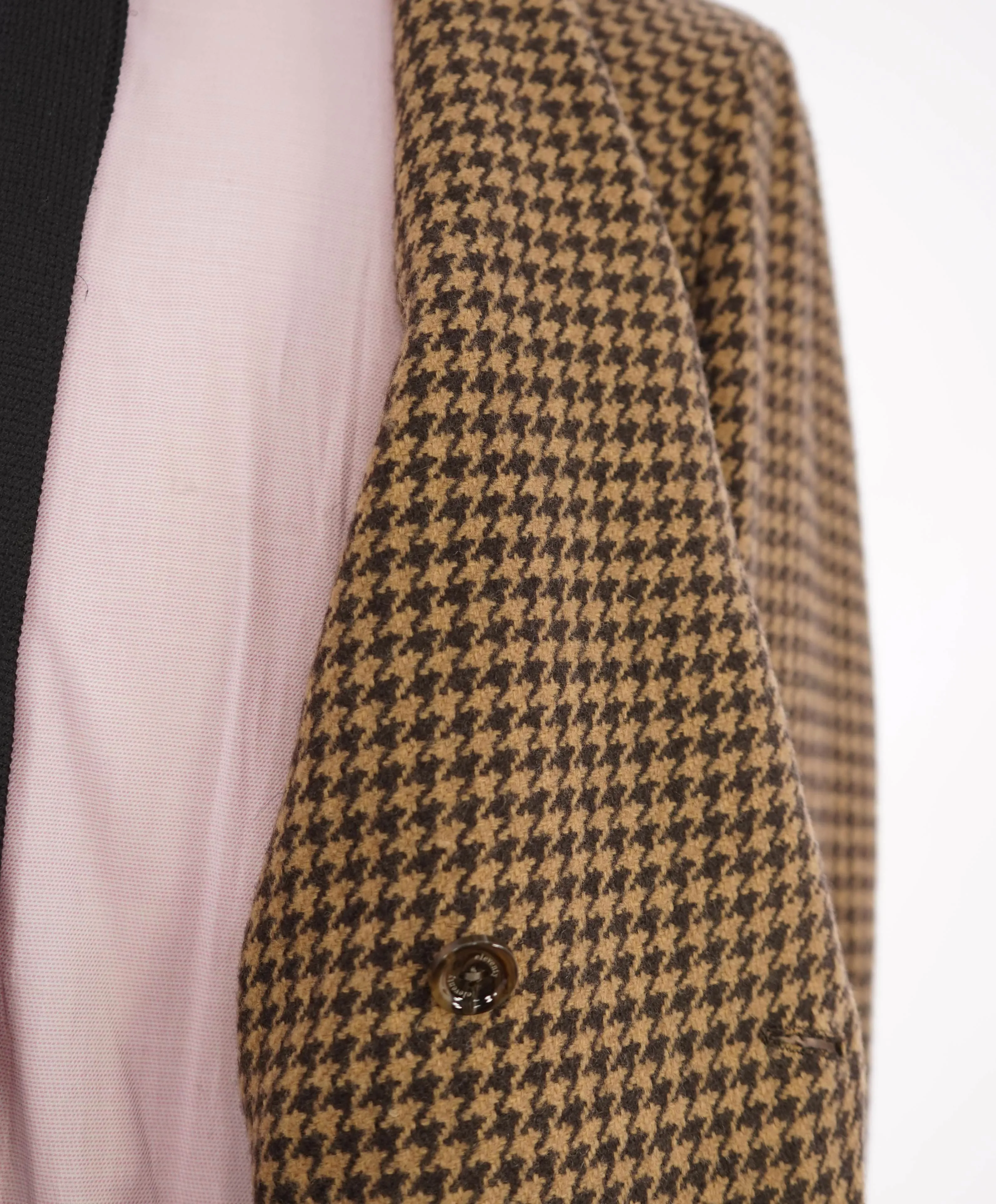 $1,495 ELEVENTY - Neutral/Brown HOUNDSTOOTH Double Breasted Blazer - 38 (48 EU)