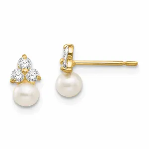 14k and Pearl Post Earrings
