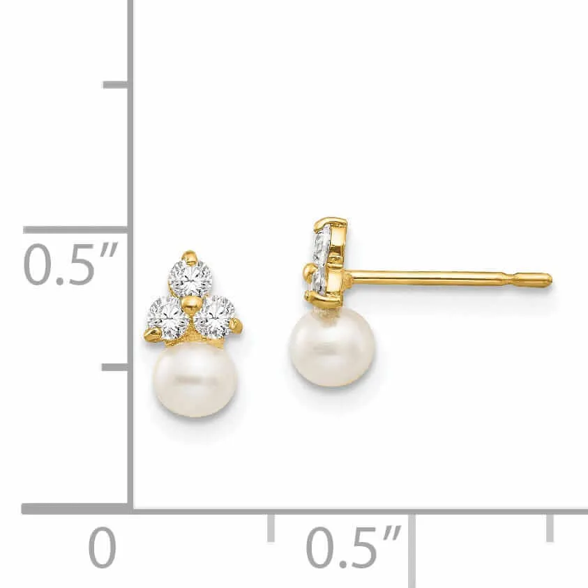 14k and Pearl Post Earrings