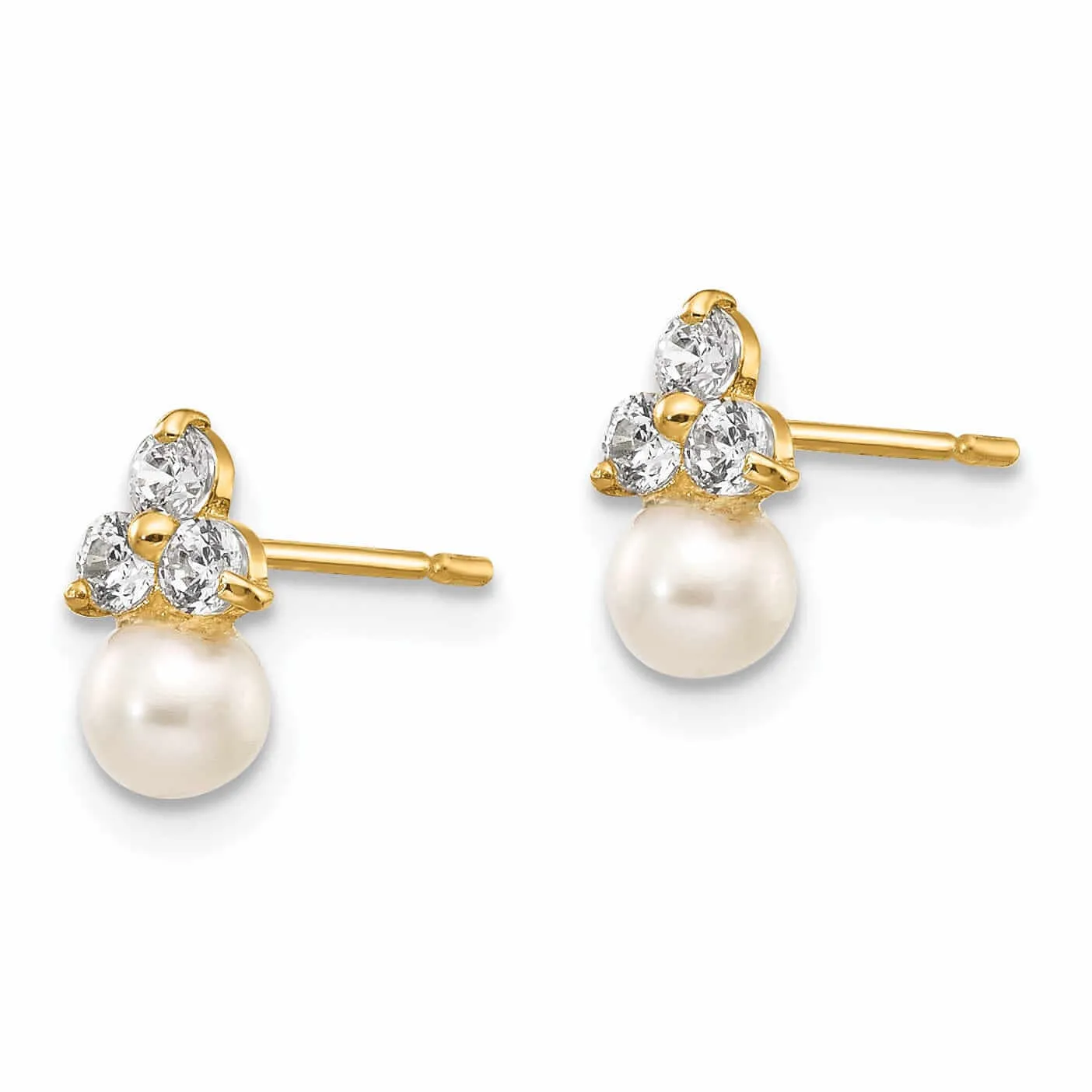 14k and Pearl Post Earrings