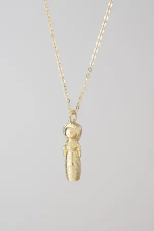 14K Quitapena Worry Doll Necklace