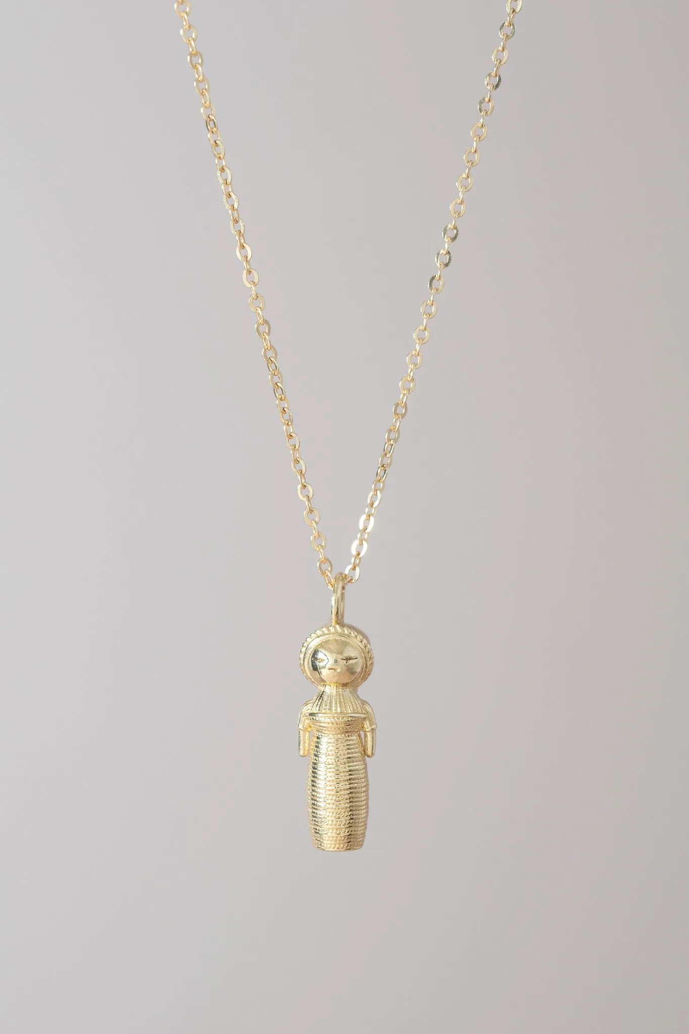 14K Quitapena Worry Doll Necklace