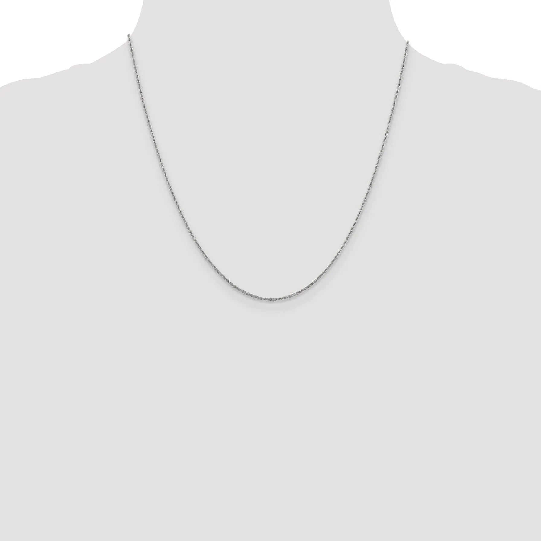 14K White Gold 1.3 mm Pendant Rope