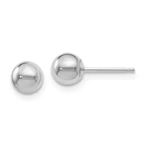14k White Gold 5mm Ball Post Earrings