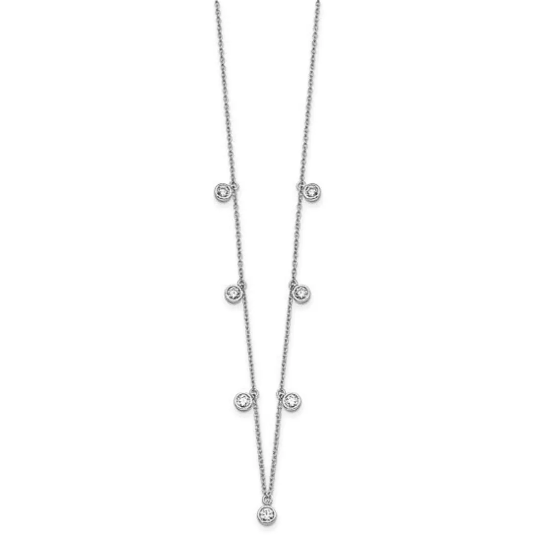 14K White Gold Lab Diamond Layering Necklace