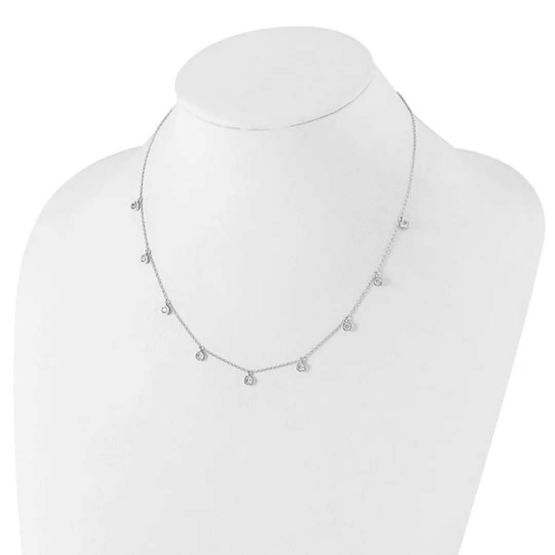 14K White Gold Lab Diamond Layering Necklace