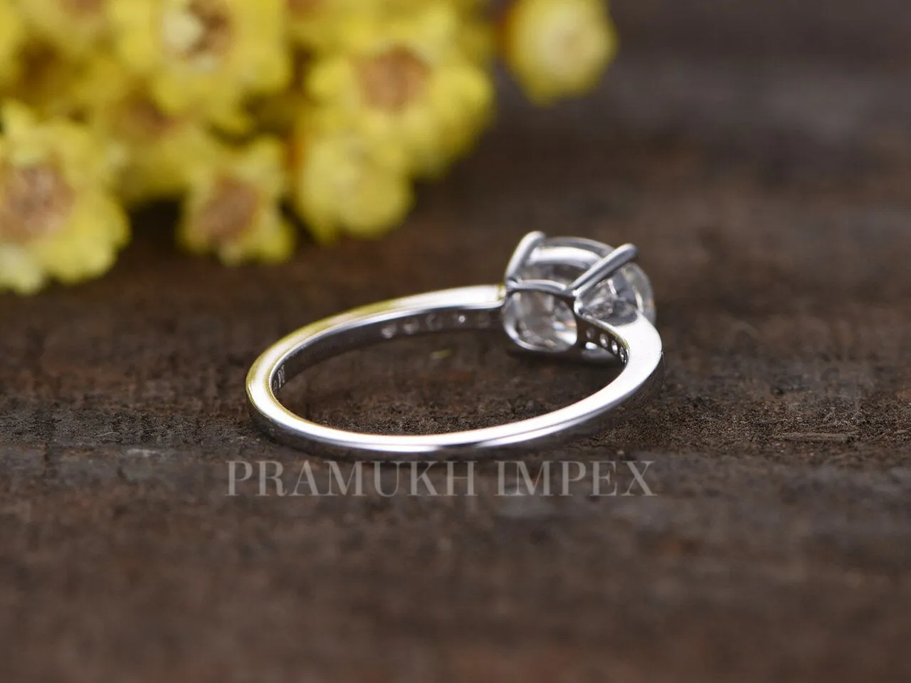 14k White Gold Oval shape Engagement Ring , Moissanite Wedding Ring, hidden halo Unique ring , Anniversary Gift 1.62TCW