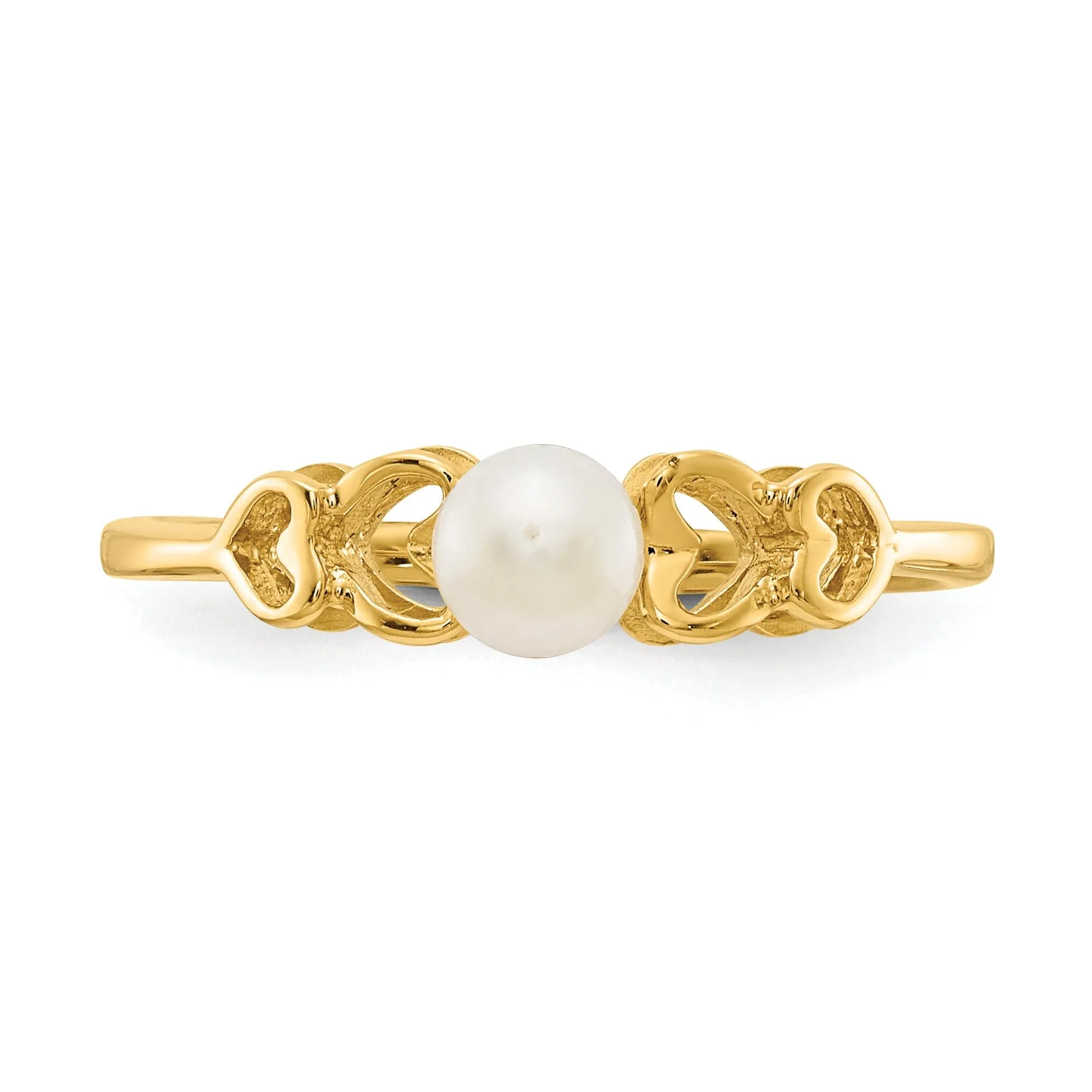 14k White Gold Pearl Ring