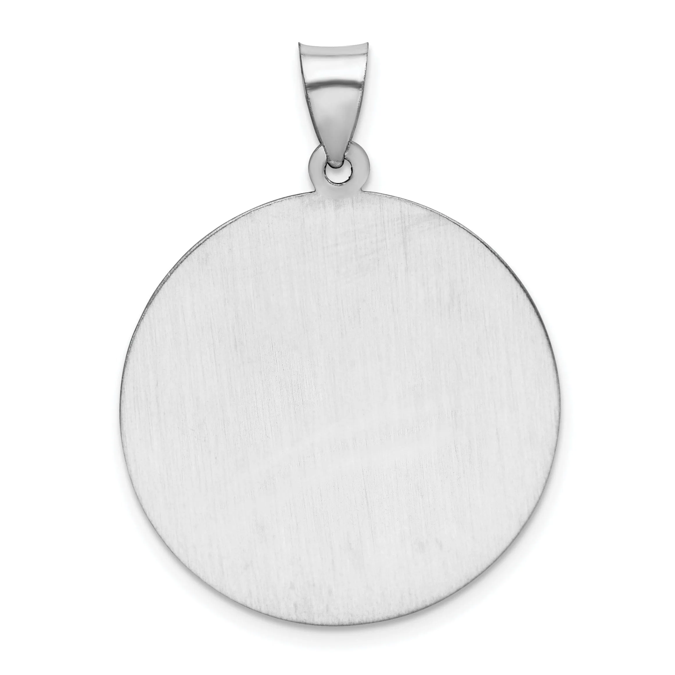 14k White Gold Saint Christopher Medal Pendant