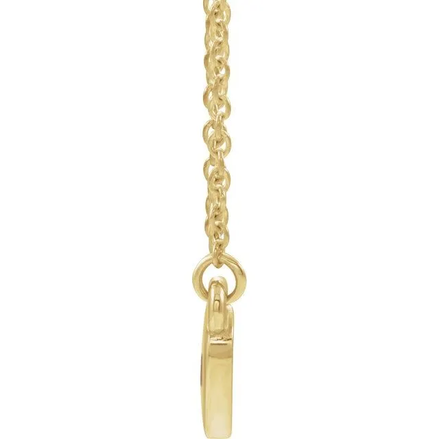 14K Yellow Citrine Heart 16" Necklace