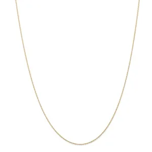 14K Yellow Gold 0.50mm Carded Cable Rope Chain