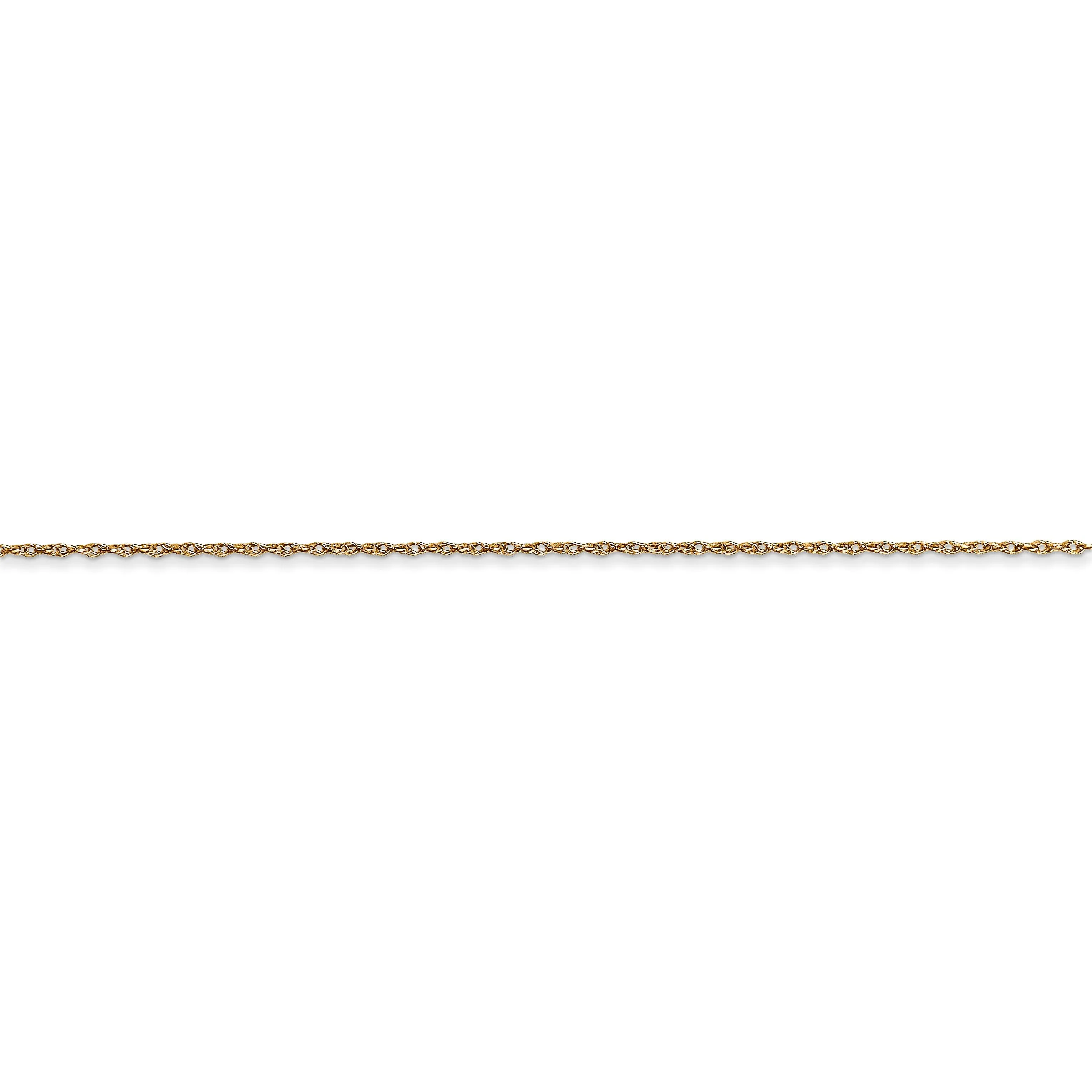 14K Yellow Gold 0.50mm Carded Cable Rope Chain