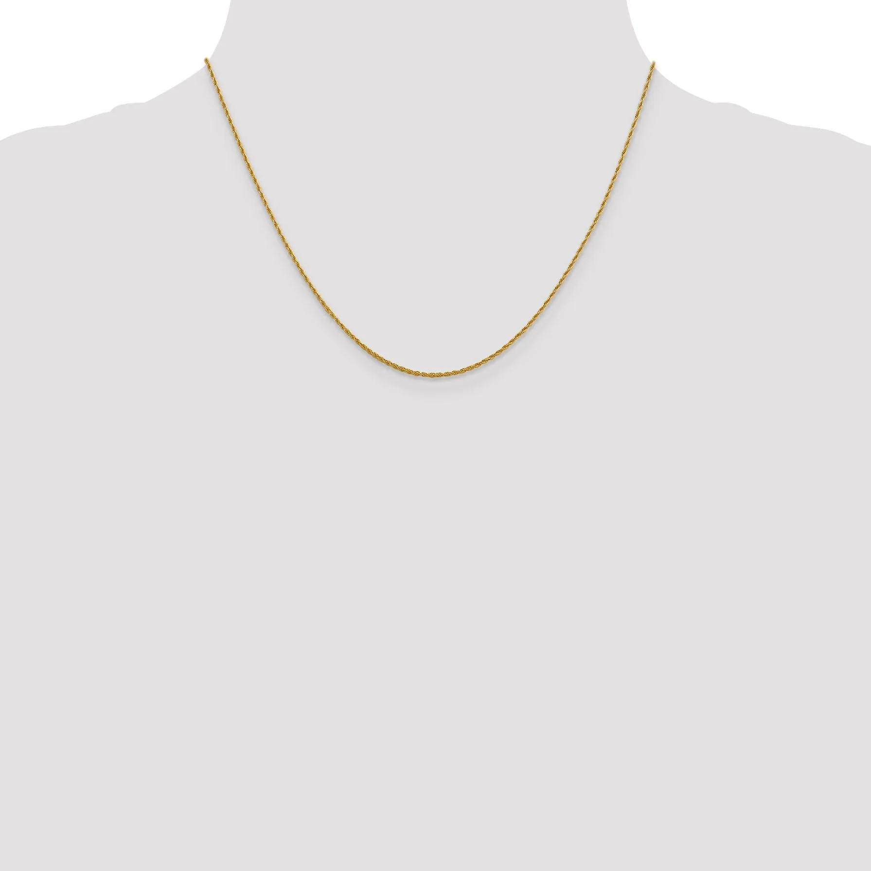 14k Yellow Gold 1.3 mm Pendant Rope