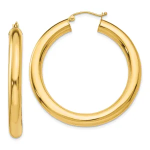 14k Yellow Gold 5MM Lightweight Hoop Earrings