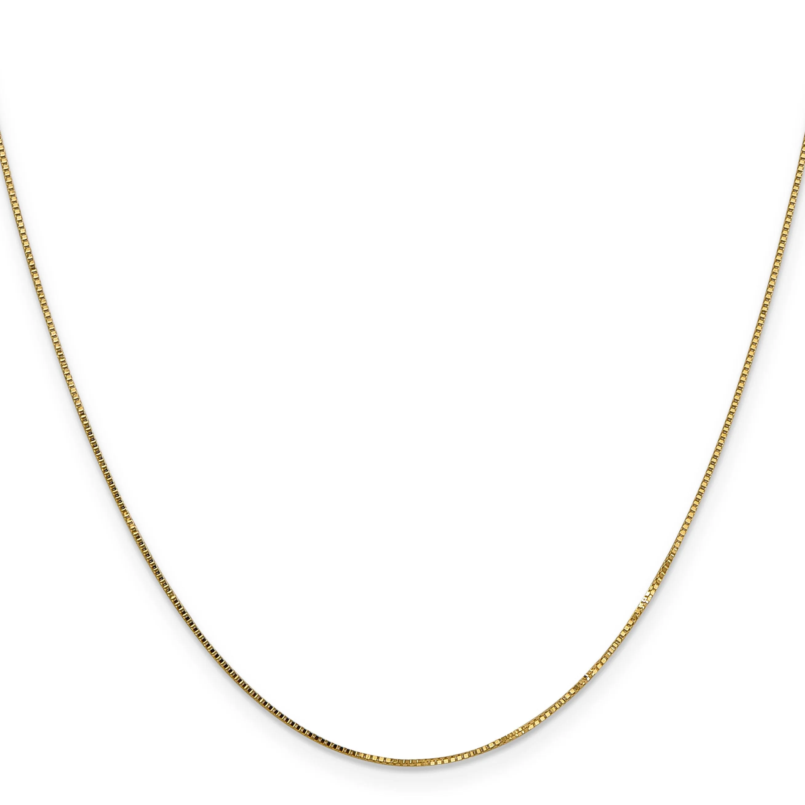 14k Yellow Gold .8 mm Light Box Chain