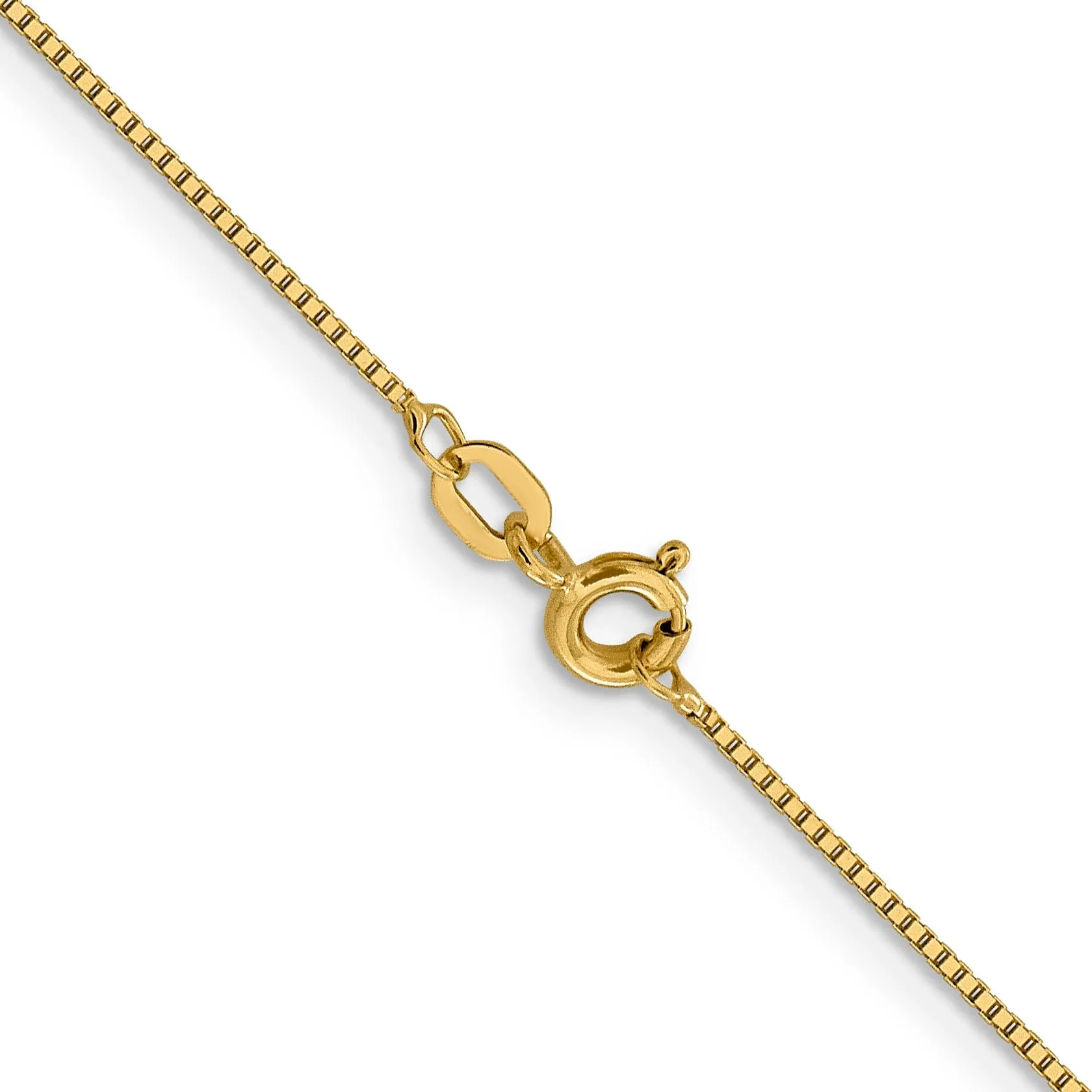14k Yellow Gold .8 mm Light Box Chain