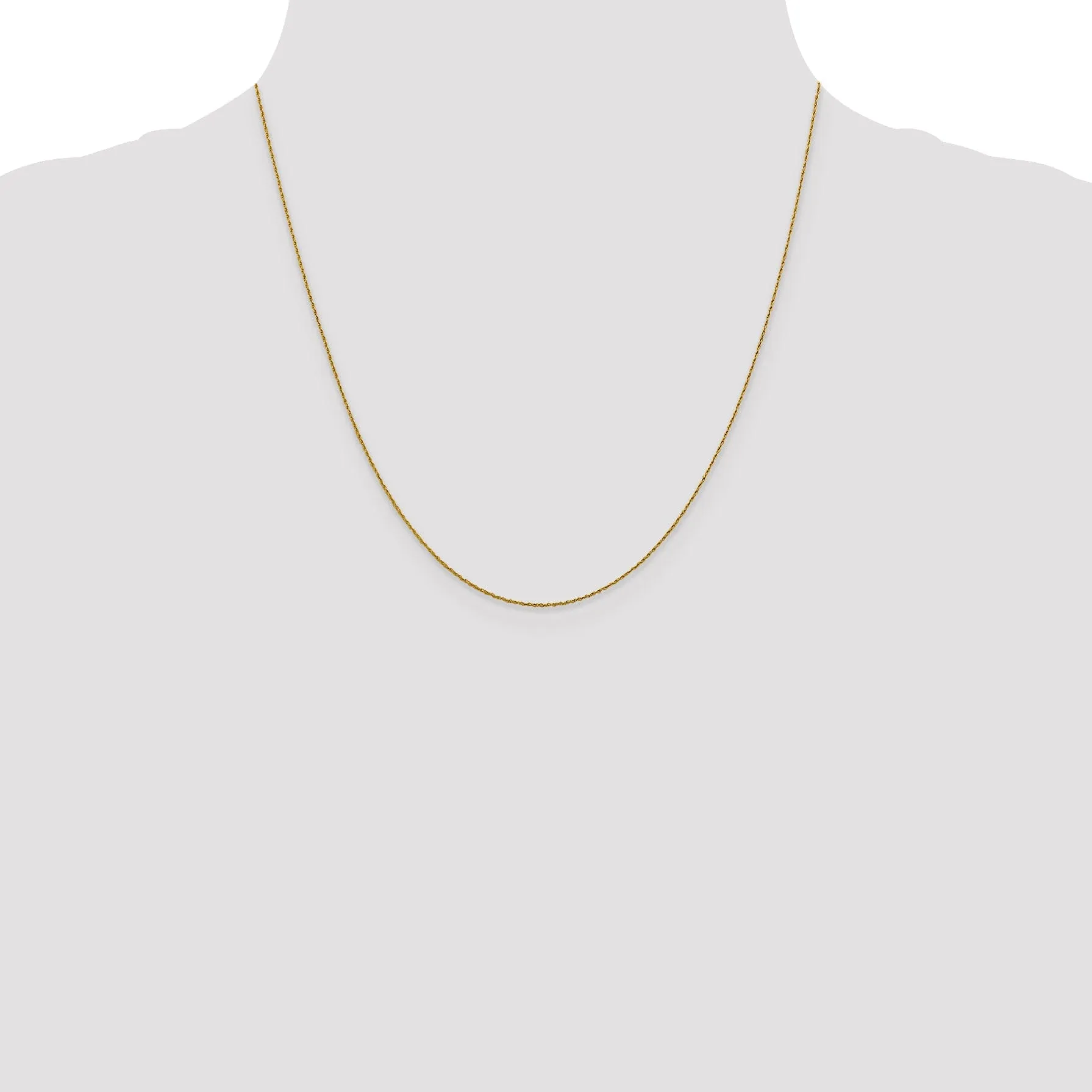 14k Yellow Gold .8 mm Pendant Rope