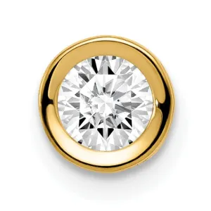 14k Yellow Gold Cubic Zirconia Bezel Pendant