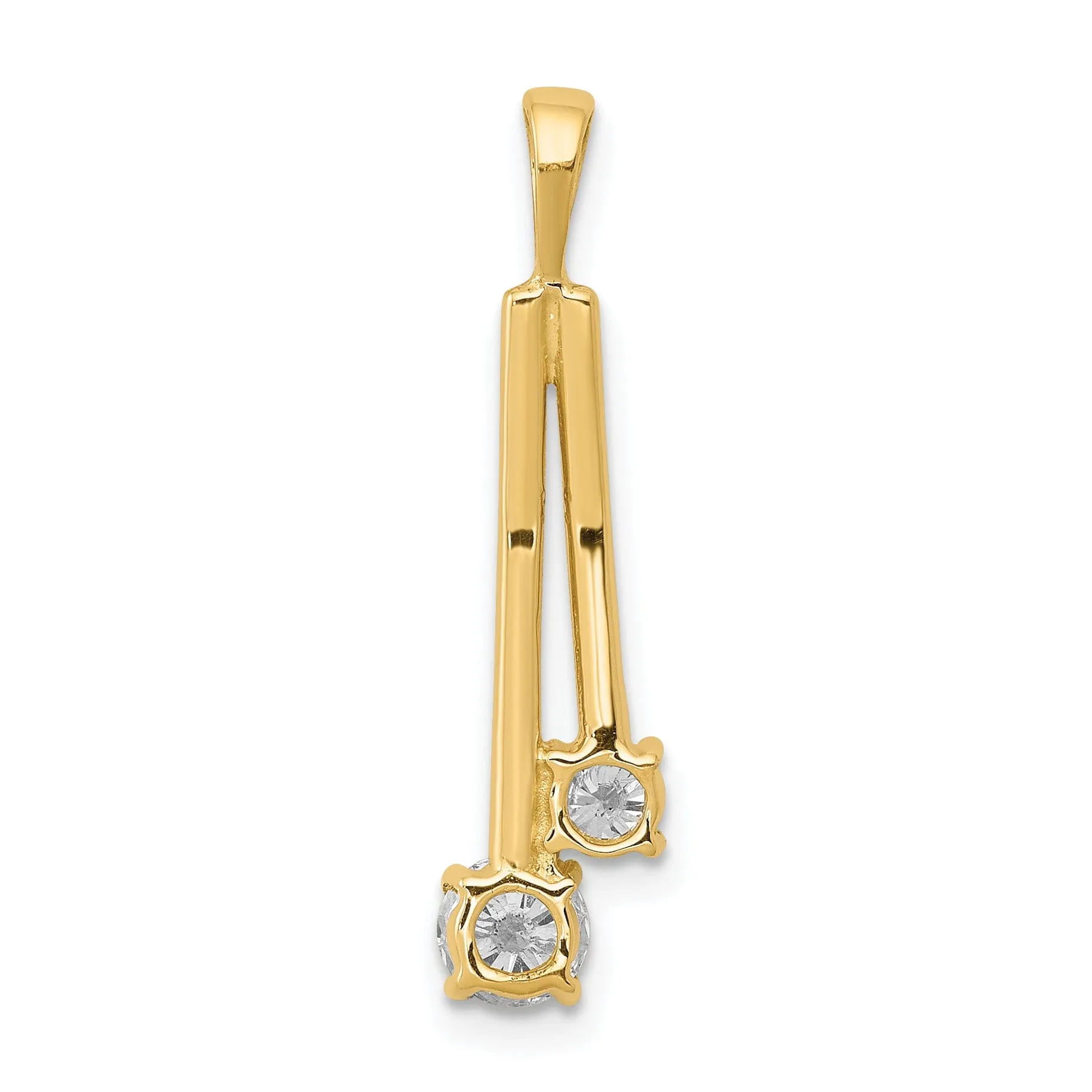 14k Yellow Gold Fancy Diamond Pendant