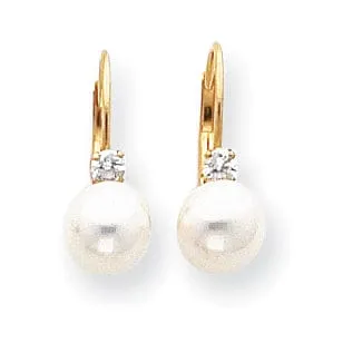 14k Yellow Gold Freshwater Pearl Earring