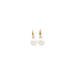 14k Yellow Gold Freshwater Pearl Earring