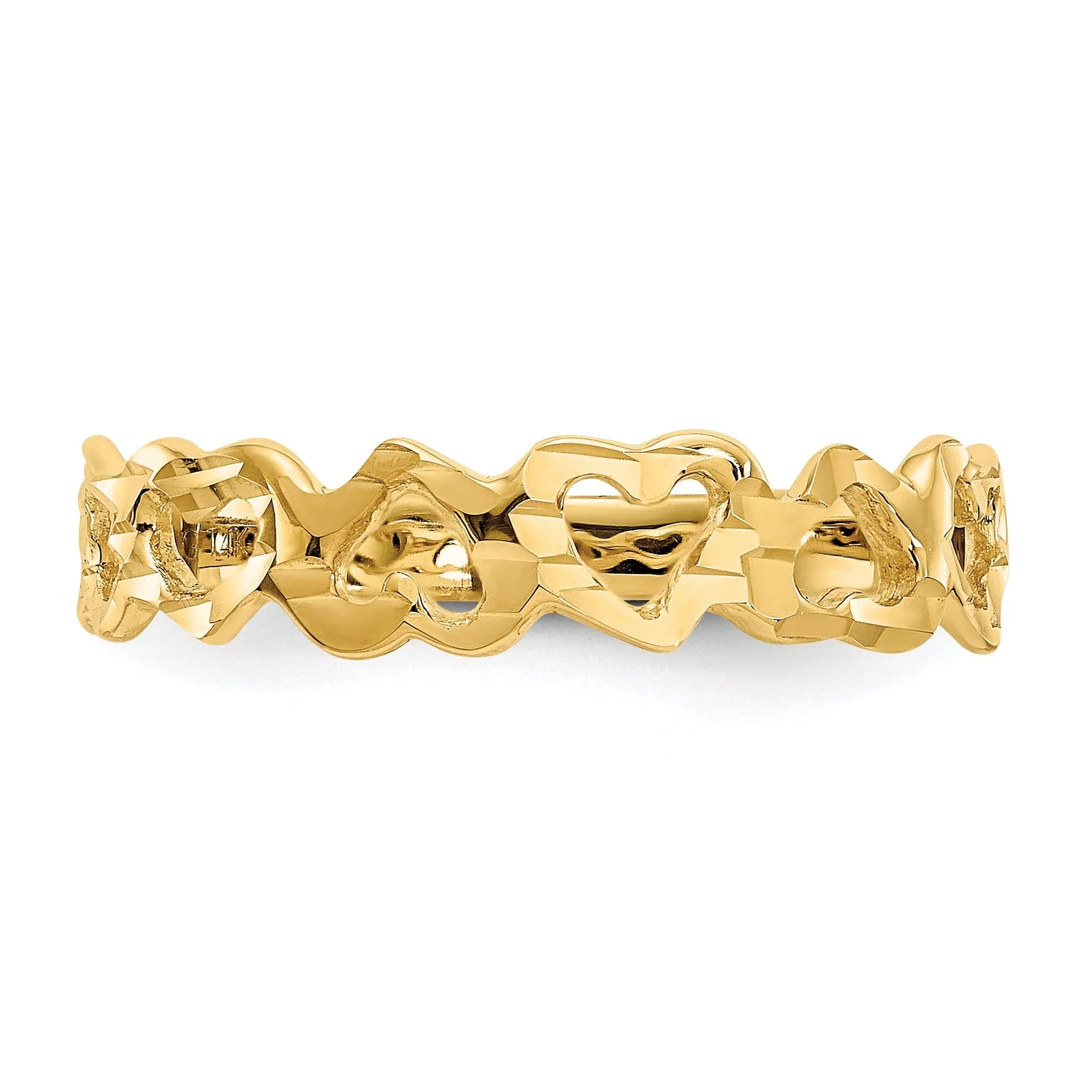 14k Yellow Gold Heart Ring