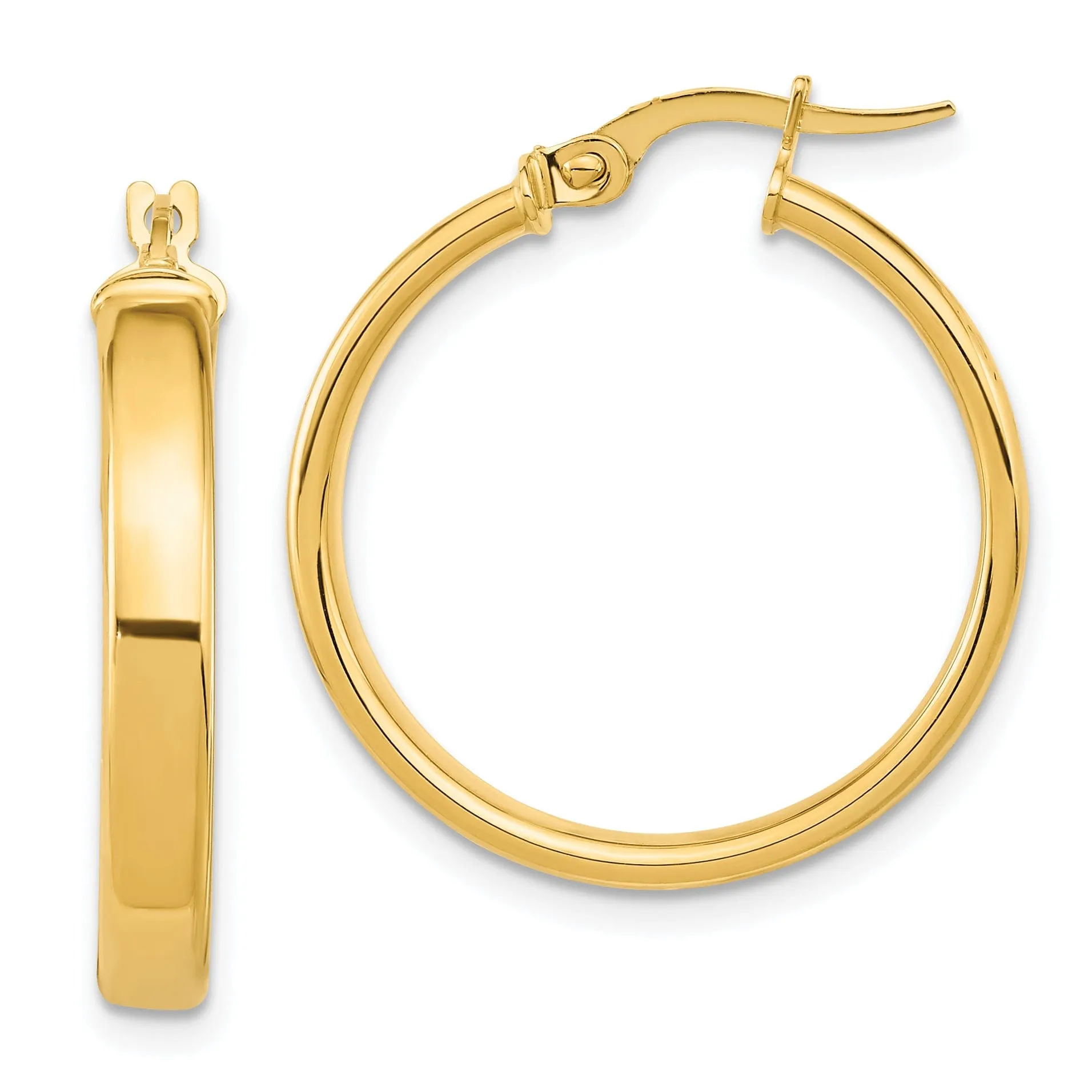 14k Yellow Gold Polished Earrings
