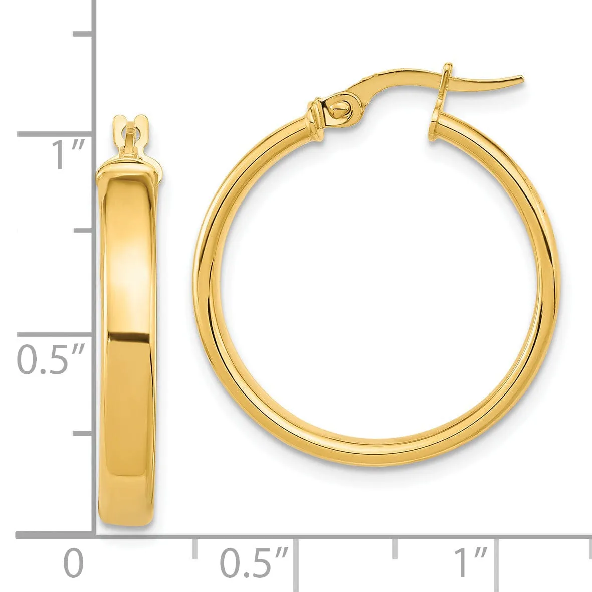 14k Yellow Gold Polished Earrings