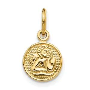 14k Yellow Gold Raphael Angel Medal Pendant