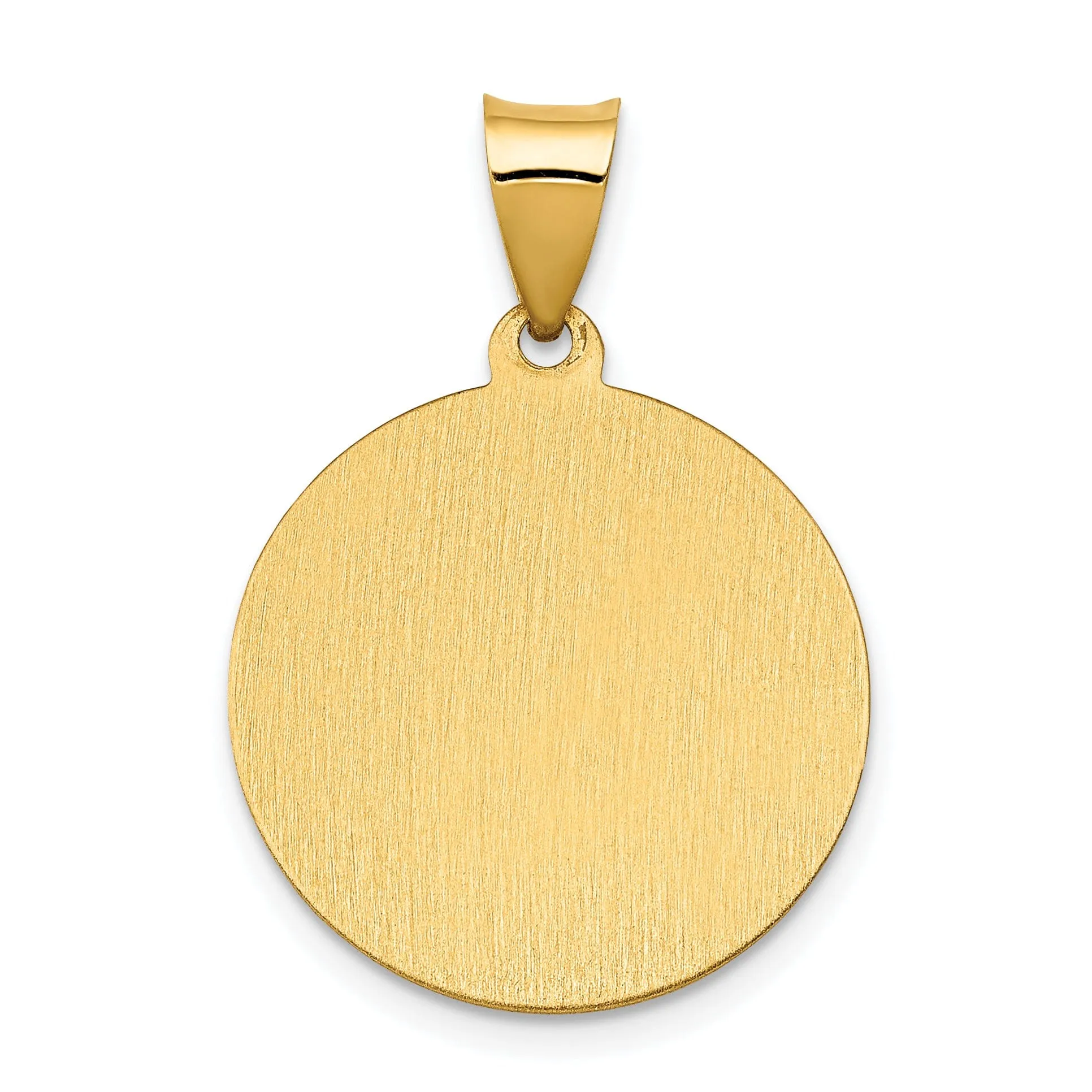 14k Yellow Gold Saint Cecilia Medal Pendant