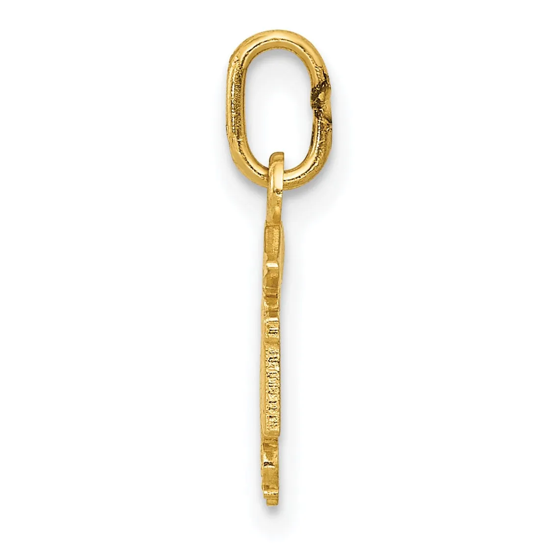14k Yellow Gold Solid R.N Nurse Pendant