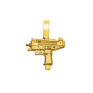 14k Yellow Gold Uzi Pendant
