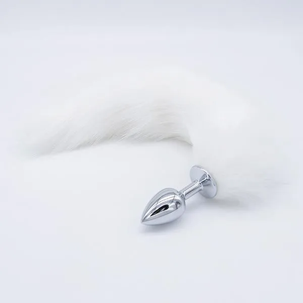 14" Fluffy Tail Metal Plug 3 Colors