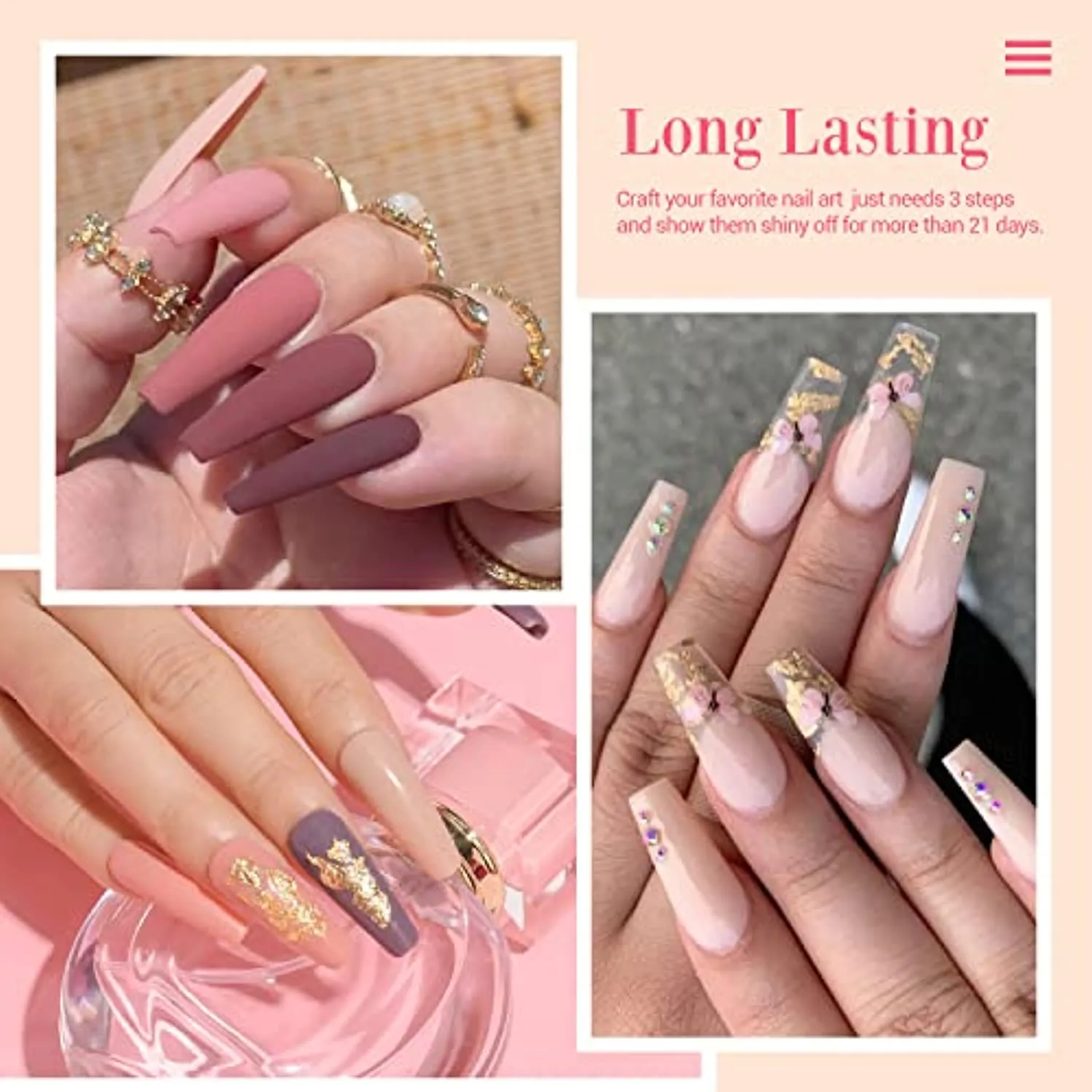 17 Pcs Dip Powder Nail Kit Starter, AZUREBEAUTY Nude Pink Glitter 8 Colors Acrylic Dipping Powder System Essential Kit for French Nail Manicure Nail Art Set