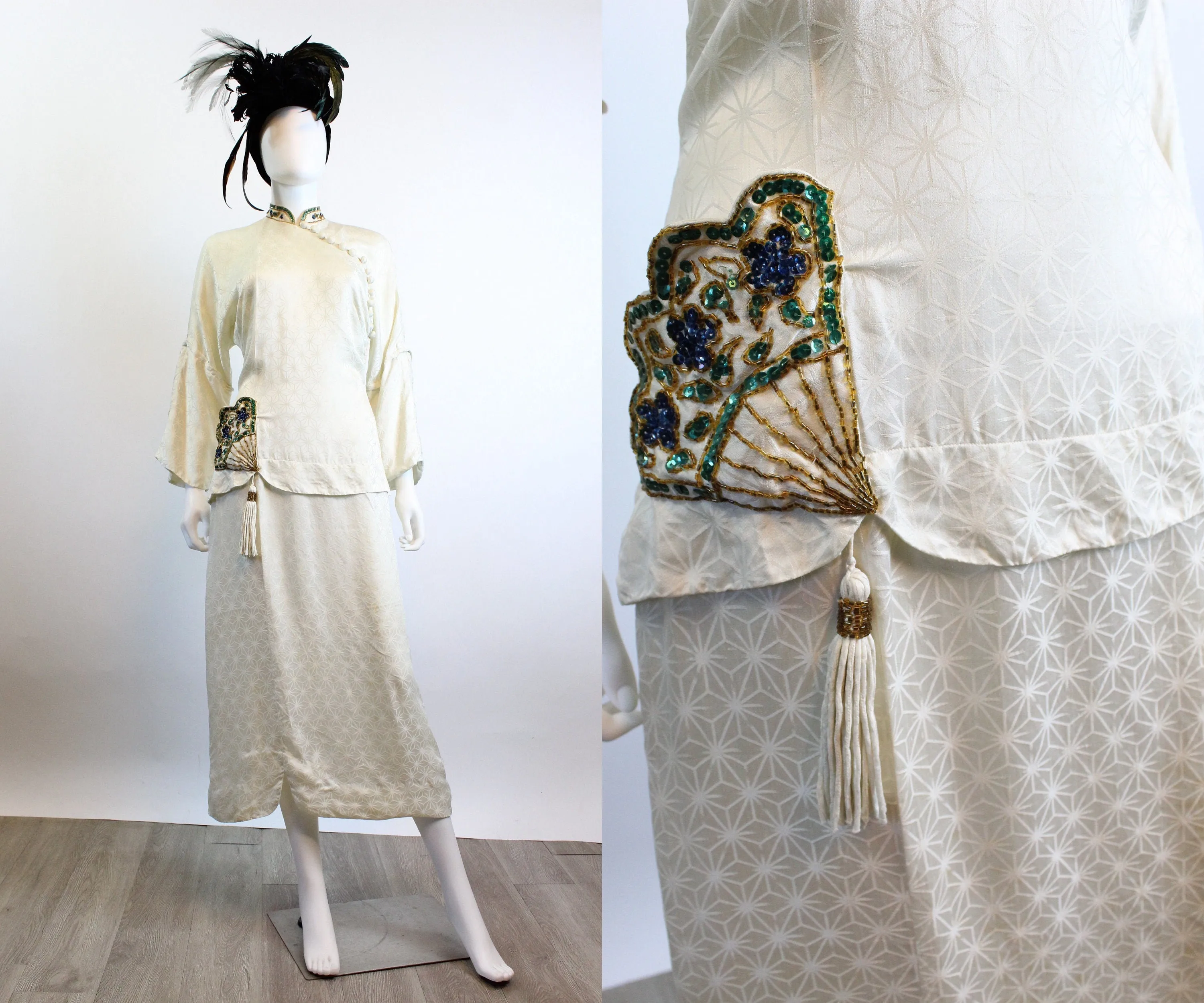 1940s LOIS RUSSELL honolulu ASIAN kimono dress xs | new fall